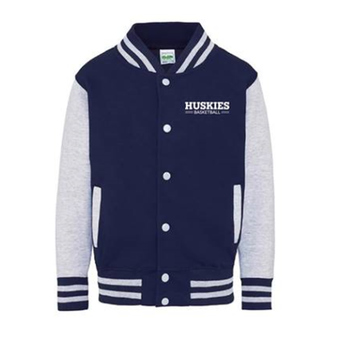 CHILD VARSITY JACKET - NAVY & GREY